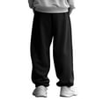 thumbnail image 4 of Men's Baggy Sweatpants Wide Leg Sweat Pants With Pockets, 4 of 4