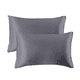 thumbnail image 3 of Funda de almohada Funda de almohada transpirable Funda de cojín de tela Funda de cojín Cama Funda de almohada de color sólido, Gris Eigraketly HA003270-04, 3 of 7