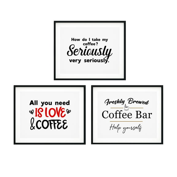 Coffee Aficionado Bar 11 x 14" Wall Art UNFRAMED Print (3 Pack)