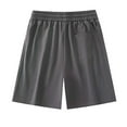 thumbnail image 4 of Mens Shorts Clothing Under $10 Solid Color Sports Fitness Training Breathable Shorts Pockets Cropped Pants, 4 of 4