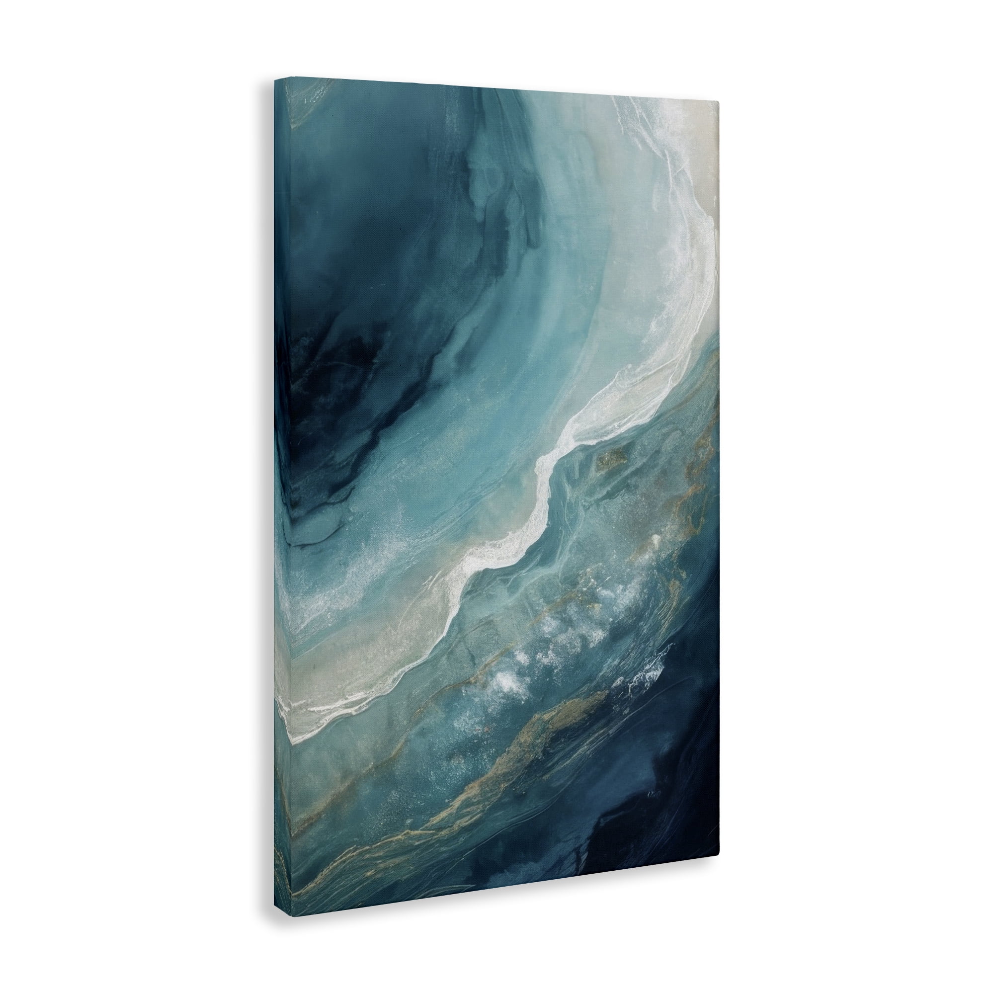 Stupell Industries Splashing Marine Currents Coastal Painting Gallery Wrapped Canvas Art Print Wall Art, 16 x 24