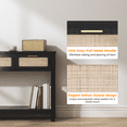 thumbnail image 5 of ELYKEN 51.2" W Rattan Console Table with 3 Drawers MDF, Black, 5 of 8