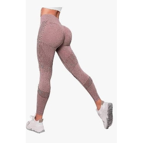 RKXQT Scrunch Butt Leggings for Women Butt Lifting Seamless Amplify Contour Leggings High Waisted Tummy Control Yoga Pants Color: A-pink