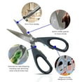 thumbnail image 2 of Premium Kitchen Shears by Better Kitchen Products, 8.5", All Purpose Stainless Steel Utility Scissors, Heavy Duty Scissors, Meat Scissors, Poultry Shears, Multipurpose (2PK-Blk/Gray & Slvr/Blu), 2 of 5