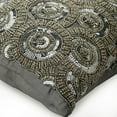 thumbnail image 2 of The HomeCentric Cushion Cover, Silver Designer Pillow Covers Pack of 2, 16x16 inch (40x40 cm), Silk Cushion Cover&nbsp;With Zipper, Circles & Dots, Illusion, Beaded, Pillow Case - Honestly Silver, 2 of 3