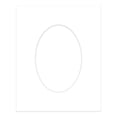 thumbnail image 3 of Textured White Picture Frame Mat for 8.5x11 Frames - Oval Opening for 7x9 Photos - 1 Mat, 3 of 7