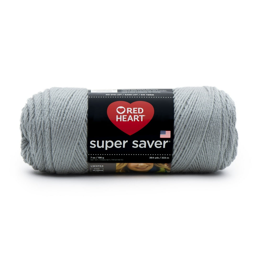 Red Heart Super Saver Yarn, Dusty Gray, 7oz(198g), Medium, Acrylic