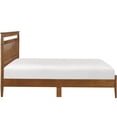 thumbnail image 3 of JERFIT Queen Platform Bed Frame, Transitional Wood Bedroom Furniture with Headboard Footboard in Chestnut, All-in-One Box, No Box Spring Needed, 3 of 8