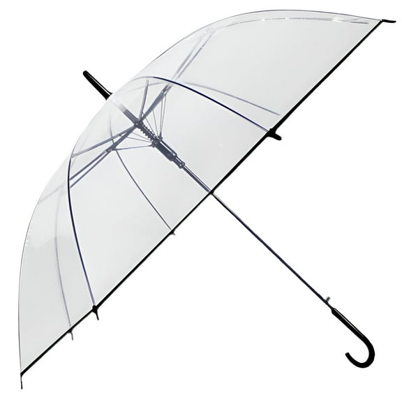 GASTROPOD Clear Umbrella,Clear Dome Canopy Clear Umbrella for Women,Wide View and Romantic Bubble Style Kids Umbrella,Black