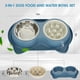 thumbnail image 2 of Comedero lento para perros, cuencos de agua y comida para perros, cuencos de acero inoxidable, antideslizantes, platos para cachorros y gatitos para mascotas pequeñas y medianas, 2 of 5