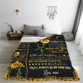 thumbnail image 5 of to My Daughter Blanket Gift from Mom to Daughter Sunflowers Fleece Blankets Ultra-Soft Warm Blanket for Daughter Flannel Bed Throw Blanket for Christmas Birthday Gifts (40"x 50"), 5 of 6
