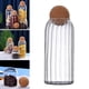 thumbnail image 3 of Frascos de vidrio transparente con tapa de corcho para almacenar frijoles, nueces, granos y especias. 1300ml, 3 of 9