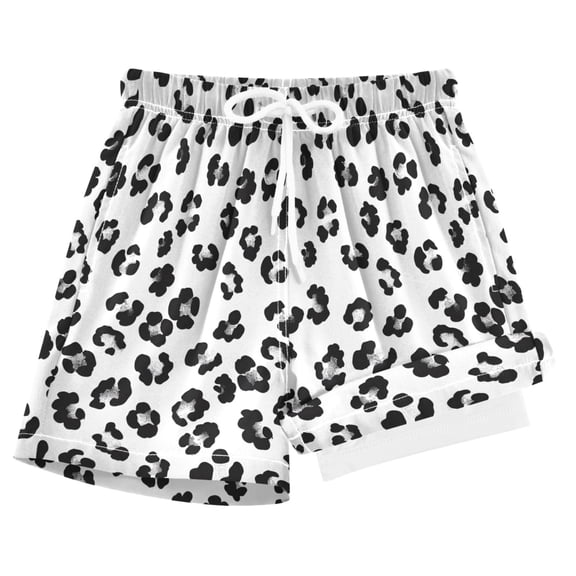 joogoo Leopard Pattern White Boys Swim Trunks Beach Swimsuit Shorts Boxer 8Y