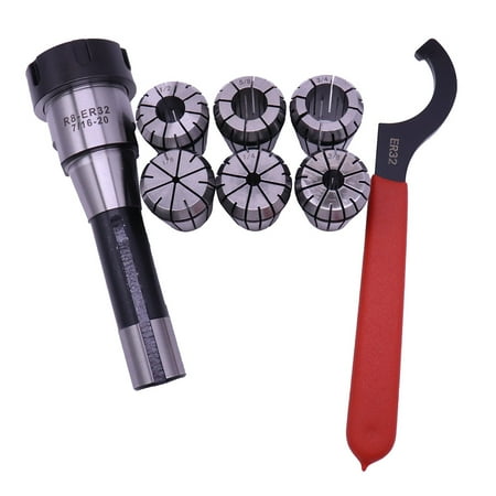 13pc R8 Collet Set – Precision Ground, 1/8" To 7/8", Hardened Steel, .0006" TIR For Mill & Lathe