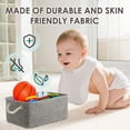 thumbnail image 6 of PHOGARY 2 Pack Storage Bins for Shelves, 12.2x8.3x6.3inch Storage Baskets for Organizing, Fabric Storage Cubes Closet Organizer for Home Nursery Gift Decorative, Grey, 6 of 8