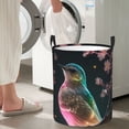 thumbnail image 4 of Laundry Basket, Pink Patterned Bird D Laundry Hamper Waterproof Laundry Bag Clothes Hamper Laundry Bin with Handles for Bedroom, Living Room, Kids Room, 4 of 6