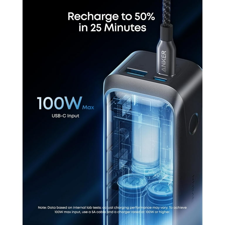 Anker Prime Power Bank （20100mAh, 220W) Anker Prime Power Bank, 20,100mAh 3-Port Portable Charger with
