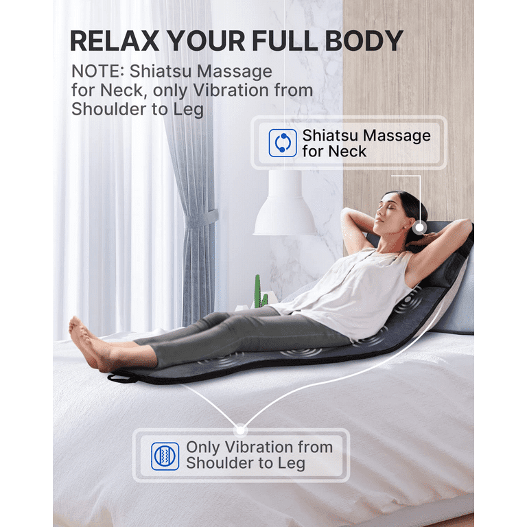 RENPHO Back Massager with Heat, Shiatsu Massage Pillow with Deep