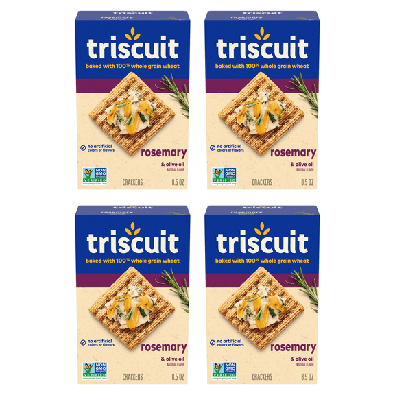 Triscuit Fire Roasted Tomato & Olive Oil Whole Grain Wheat Crackers, 8.5 oz (Pack of 4)