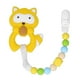 thumbnail image 1 of Juguete mordedor para bebé, silicona de grado alimenticio hervible, lindo juguete para masticar la dentición infantil con cadena de chupete para niños pequeños, amarillo, 1 of 9