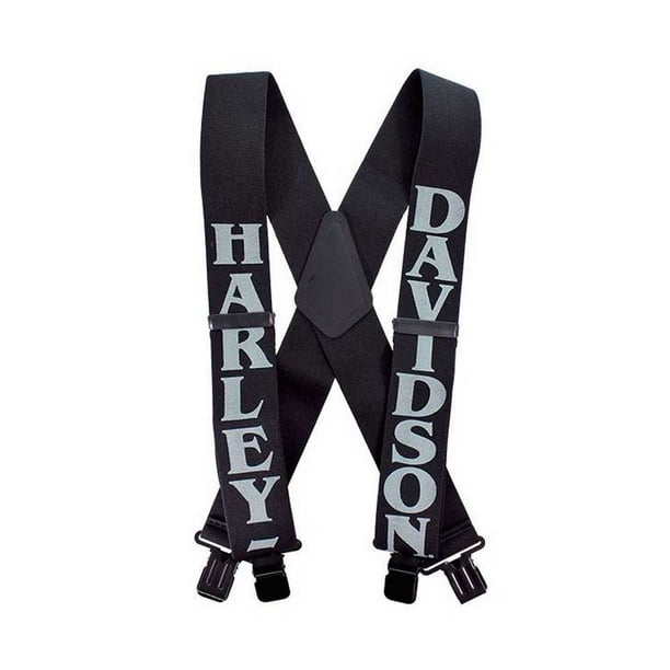 HarleyDavidson Men's Suspenders, HD Name Script, Extra Long 54 Inch