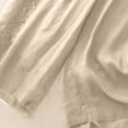 thumbnail image 6 of MYAOYI Women's Spring Summer Plus Size Wide Leg High Elastic Waist Flowy Culottes Casual Fashion -Linen Embroidered Loose 9 10 Flare Pants, 6 of 6