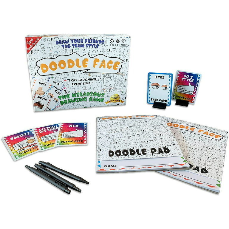Doodle Face A Hilarious Game Of Drawing Your Friends And Family Best Party  Game