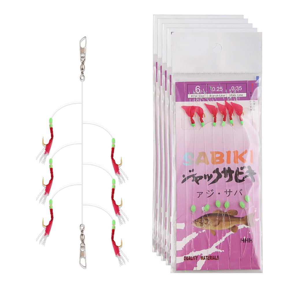 6pcs Fishing Hooks Sabiki Apollo Hook Z5Q4 - Walmart.com