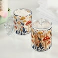 thumbnail image 2 of Yayeee 2 Pack Qtip Holder Bathroom Cotton Swab Canister with Lid Clear Dispenser Set, White Mushroom, 2 of 6