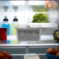 thumbnail image 2 of Refrigerator Sealed Storage Box 2 Compartment Transparent Vegetable Drain Box, 2 of 9