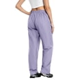 thumbnail image 5 of APEXFWDT Women's Packable Rain Pants Lightweight Nylon Waterproof Hiking Fishing Pants Elastic Waist Casual Pant for Outdoor,XXXL,Purple, 5 of 7