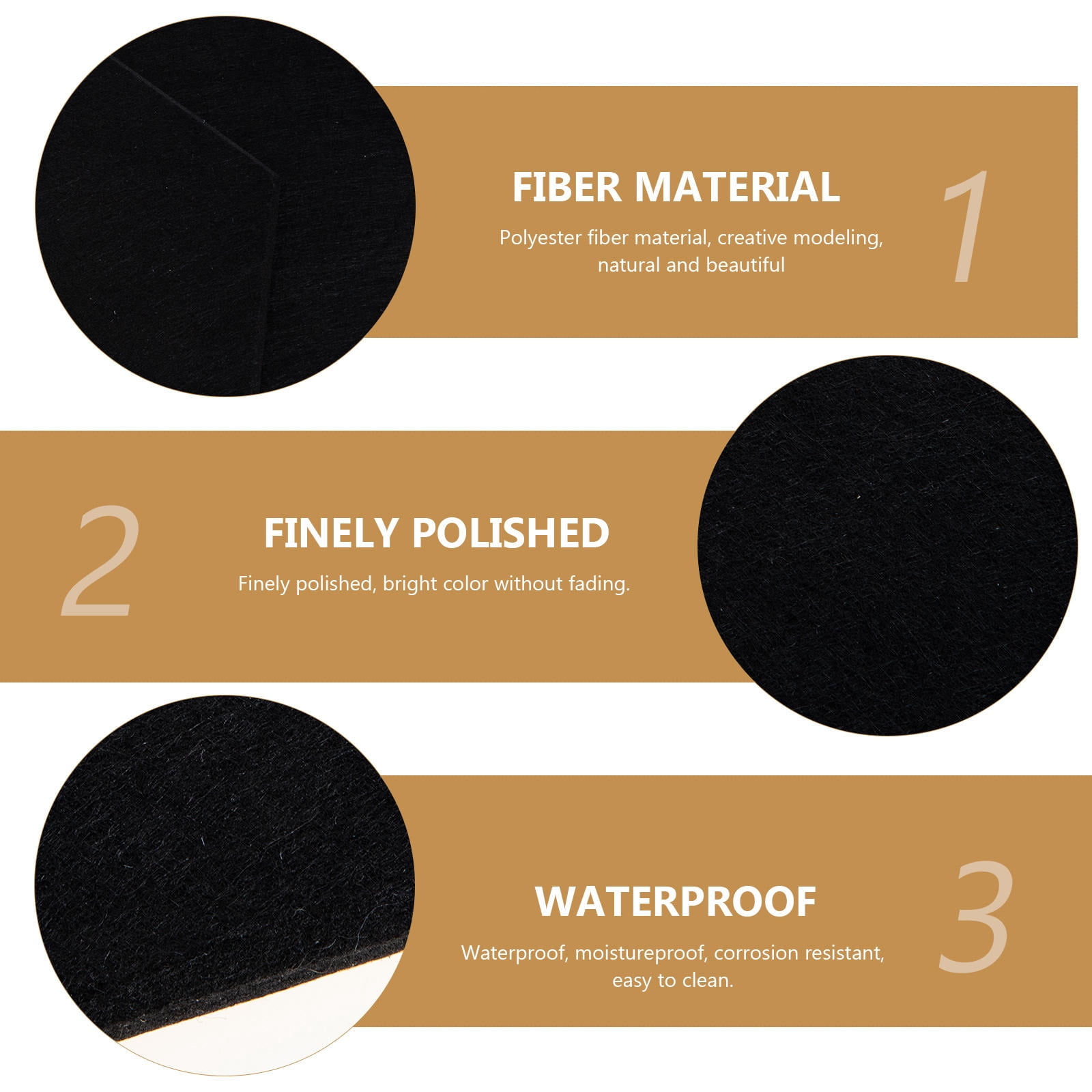 GOOHOCHY Acoustic Self Adhesive Wall Panel Sound Absorbing Boards Polyester Fiber 6Pcs for Ceiling