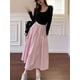 thumbnail image 2 of Faldas Mujer Dulces Sólidas Pliegues Todo Combinación Moda Verano Estilo Coreano Ocio Clásico Estudiantes Juvenil Elegante Faldas Mujer Otoño, 2 of 6