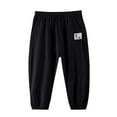 thumbnail image 4 of Toddler Girls Sweatpants Clearance Child's Boys and Girls Drawstring Pants Casual Elastic Waist Lightweight Trouser Summer Beach Yoga Pants Girls' Active Pants New Size 3 Years, 4 of 8