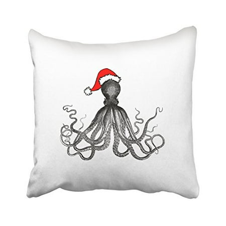 Octopus Throw Pillow WinHome Square Throw Pillow Covers Popular Holiday Nautical Steampunk Octopus Vintage Kraken Pillowcases Polyester 18 X 18 Inch With Hidden Zipper Home Sofa Cushion Decorative Pillowcase ()