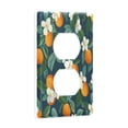 thumbnail image 2 of Yayeee Duplex Wall Plate 1-Gang 4.5"x2.7" Home Receptacle Light Switch Decorative Outlet Cover, Orange Fruit, 2 of 7