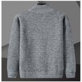 thumbnail image 6 of Yiliang Big and Tall Mens SweatersFall and Winter Long Sleeve Warm and Thermal Top Clothes ,Gray,XL, 6 of 6