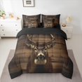 thumbnail image 2 of Homewish Wildlife Deer 7-Piece Twin Bedding Sets For Kids Children Teens,Woodland Animal Bedding Comforter Set,Lodge Cabin Breathable Sheet Sets,Luxury Bedroom Decor,Reversible, 2 of 8
