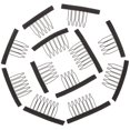 thumbnail image 1 of IFANLANDOR 50Pcs Small Hair Claw Clips with Black Fabric for Barber Shops Various Occasions, 1 of 8