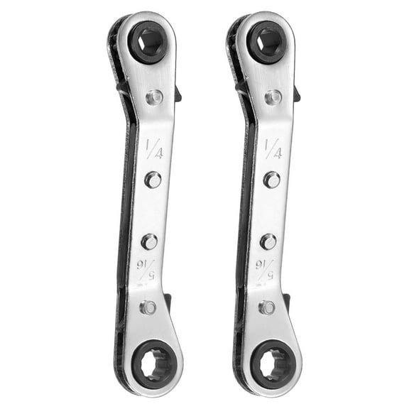 Uxcell 2pcs 1/4" x 5/16" SAE 25 Degrees Double Head HVAC Service Wrench