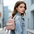 thumbnail image 5 of Korean Fashion Mini Backpack, Lightweight PU Leather Bookbag for School, Trendy Small Daypack for Students, 5 of 7