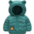 thumbnail image 4 of Abcomgle Toddler Girl Winter Coat 3t Lightweight Puffer Padded Infant Puffer Jacket Cute Bear Ears Hooded Winter Coat Toddler Winter Warm Puffer Jacket Kids, 4 of 8