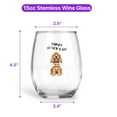 thumbnail image 5 of Cute Cocker Spaniel Loves Dad Happy Father's Day 15oz Stemless Wine Glass Mug Cockers Dog Lover Gifts Wine Glasses Cup - 12008, 5 of 5