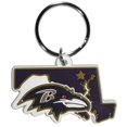 thumbnail image 2 of Siskiyou NFL Baltimore Ravens Porte-Clés Home State Flexi, Noir, 2 of 3
