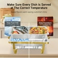 thumbnail image 2 of XYJBHB Chafing Dishes for Buffet, 9QT Chafing Dish Buffet Set, Stainless Steel Catering Warmer Server with 4 Full Size Pans for Home Party Wedding Buffets, Gold, 4 Pack, 2 of 6