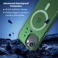 thumbnail image 3 of Entronix Magnetic Case Compatible with iPhone 17e, Frosted Matte Back Cover, Green, 3 of 5