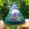 thumbnail image 4 of Pirámide De Cristal Pirámide De Cristal Decoración Pirámide de orgonita de 5 cm Heal Reiki Orgone Generador de energía Piedra de cristal (A), 4 of 4