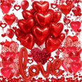 thumbnail image 1 of Set de decoración para fiestas Fecedy Love con globos y serpentinas de aluminio, 1 of 7