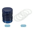 thumbnail image 2 of Uxcell 70mm Regular Mouth Plastic Mason Jar Lids with Silicone Sealing Ring, Sapphire Blue 1Set/10 Pack, 2 of 5