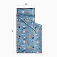 thumbnail image 4 of Toddler Nap Mat with Pillow and Blanket, 100% Cotton Fabric, for Kids Boys Girls in Daycare Kindergarten Preschool, Sea Marine Creatures on Dark Blue, 4 of 6